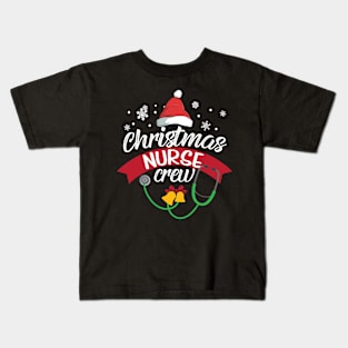 Christmas Nurse Crew Funny Xmas Nurse Life Nursing Squad Kids T-Shirt